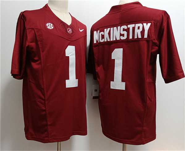 Men%27s Alabama Crimson Tide #1 Kool-Aid McKinstry Red 2023 F.U.S.E. Stitched Football Jersey->mlb youth jerseys->MLB Jersey